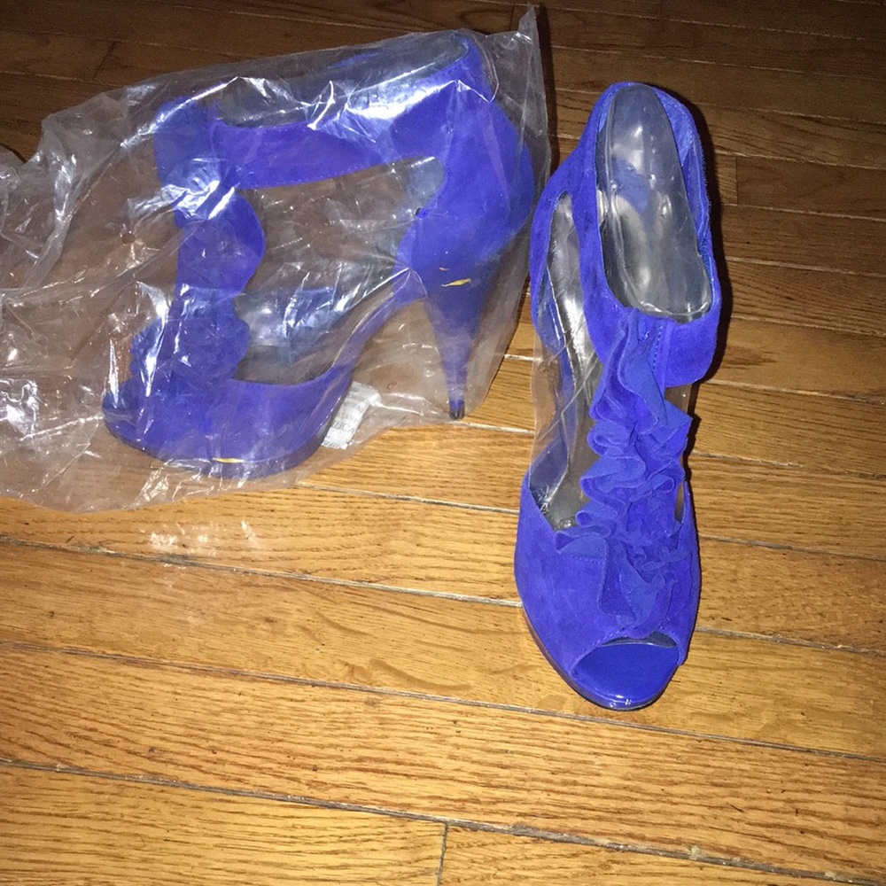 Royal Blue High Heel Sandals